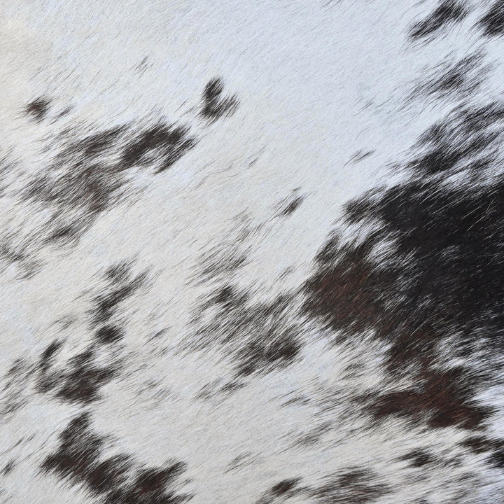 White & Black Speckled Cow Hide 5x5 FT