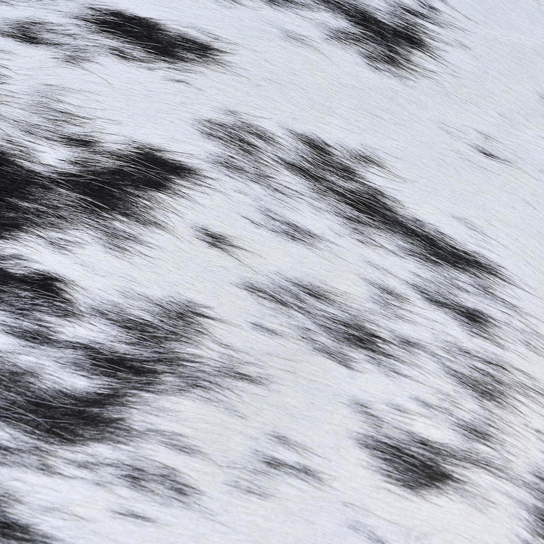 White & Black Speckled Cow Hide 5x5 FT