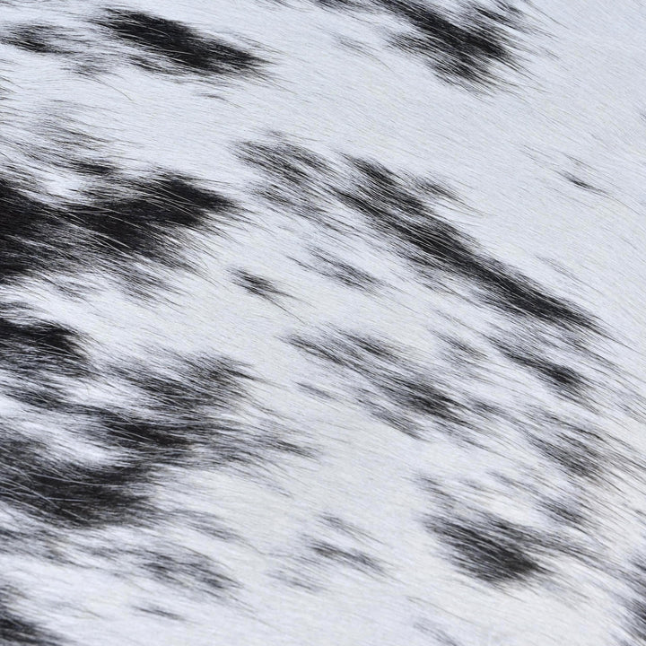 White & Black Speckled Cow Hide 5x5 FT