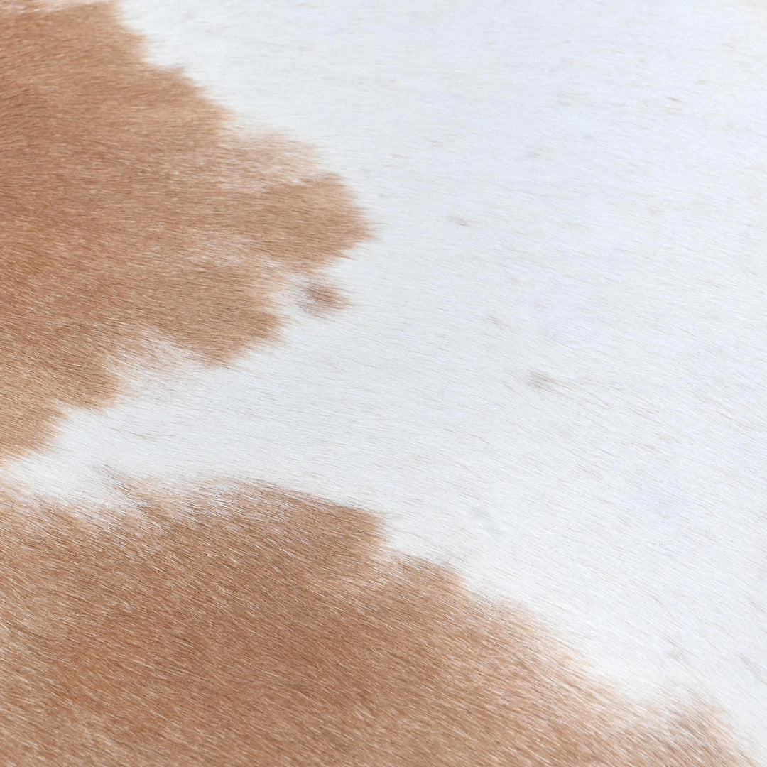 Beige & White Cow Hide 5x5 FT