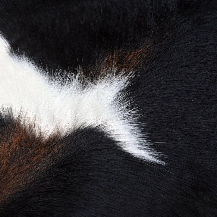 Panda Print Cowhide Rug 4X4.5 FT