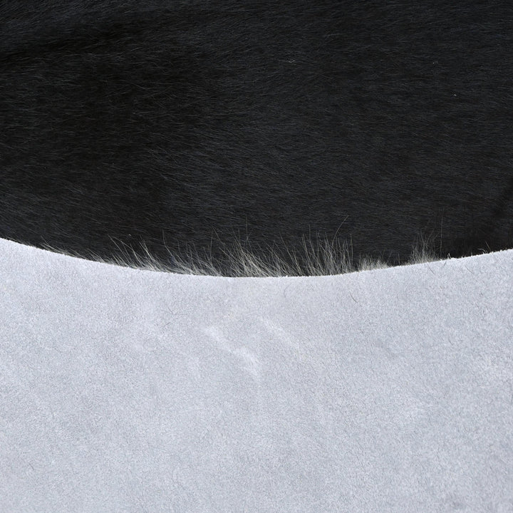 Panda Print Cowhide Rug 4X4.5 FT