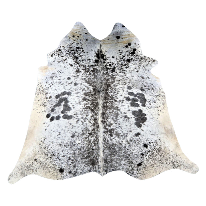 Brazilian Grey & White Speckled Cow Hide 5x5.5 FT