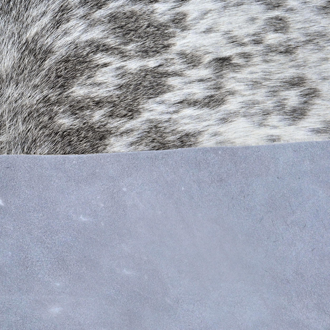 Brazilian Grey & White Speckled Cow Hide 5x5.5 FT