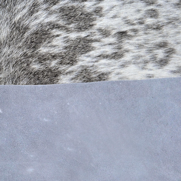 Brazilian Grey & White Speckled Cow Hide 5x5.5 FT