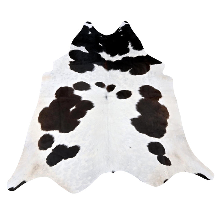 White & Black Spotted Cow Hide 5x5 FT