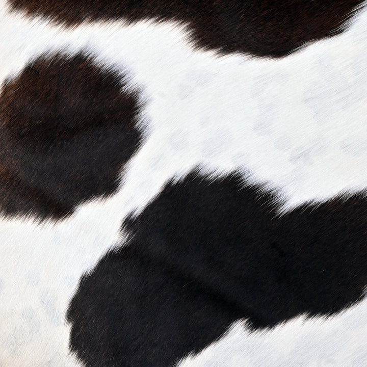 White & Black Spotted Cow Hide 5x5 FT