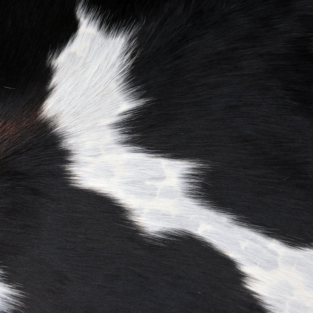 White & Black Spotted Cow Hide 5x5 FT