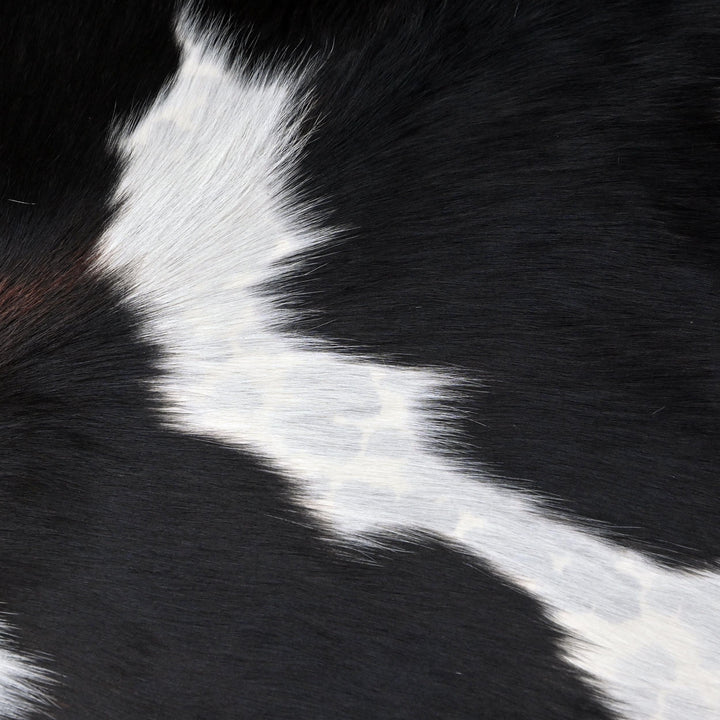White & Black Spotted Cow Hide 5x5 FT
