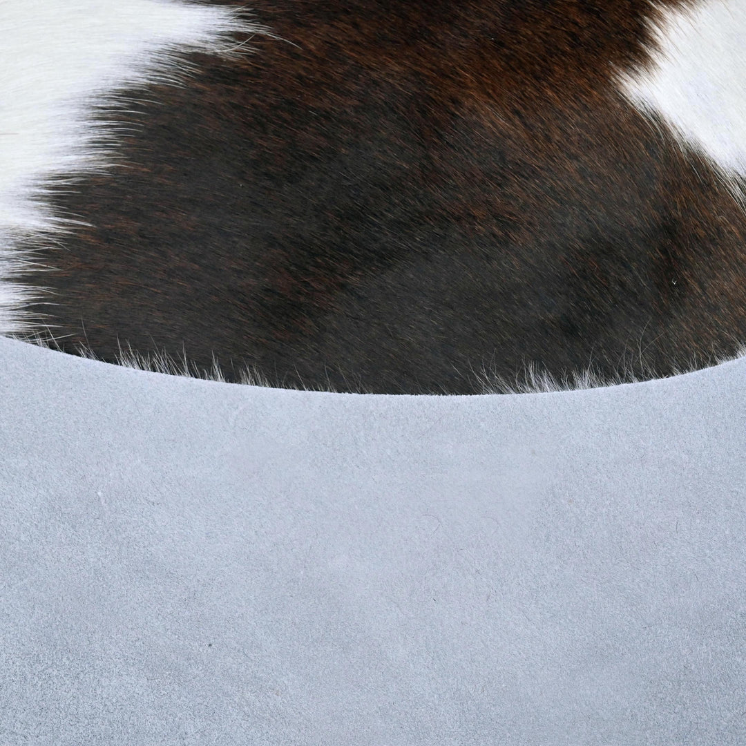 White & Black Spotted Cow Hide 5x5 FT