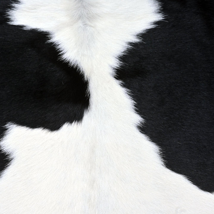 Panda Print Cowhide Rug 4X4.5 FT