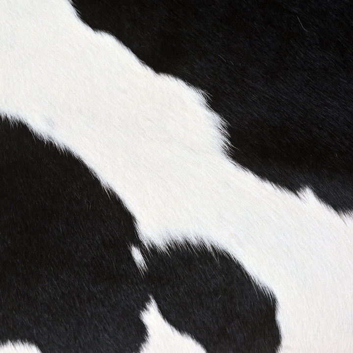 Panda Print Cowhide Rug 4X4.5 FT