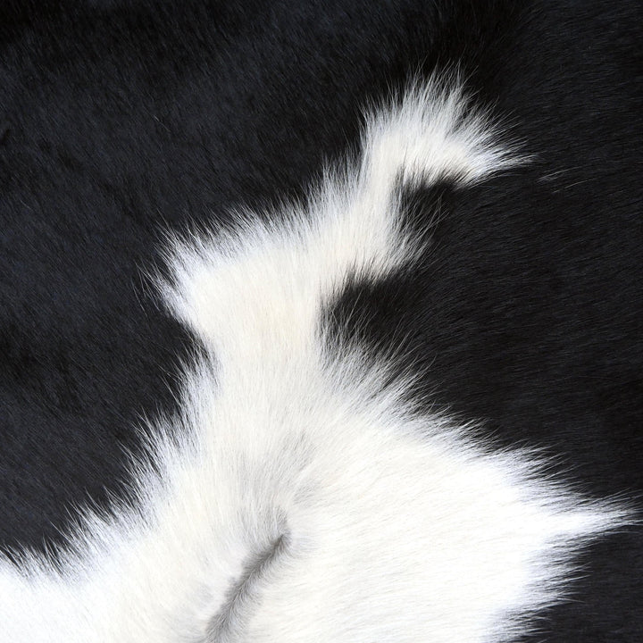 Panda Print Cowhide Rug 4X4.5 FT