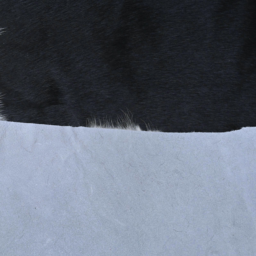 Panda Print Cowhide Rug 4X4.5 FT