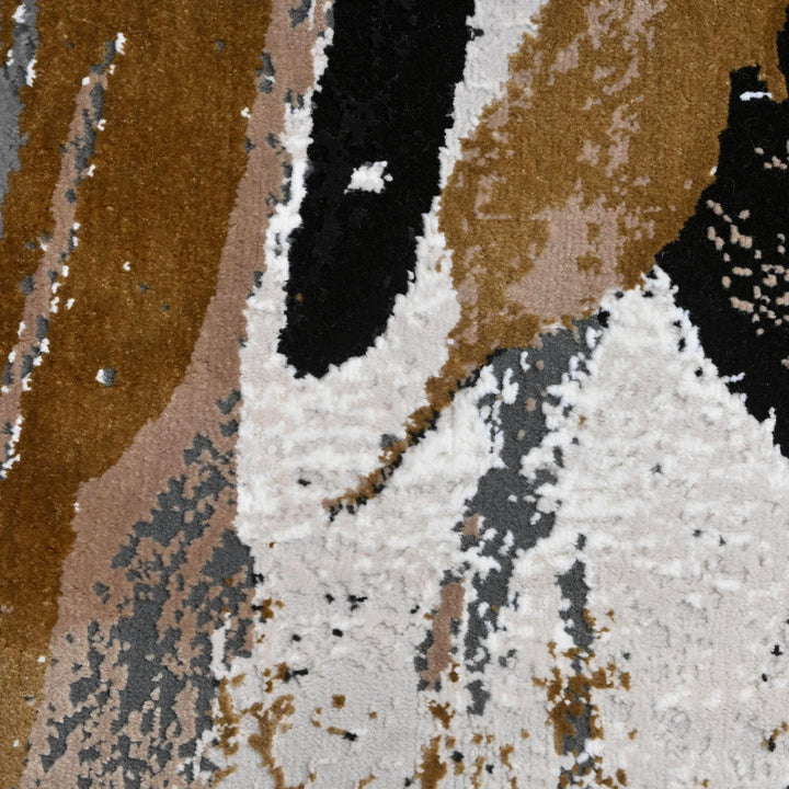 Beige Abstract Turkish Rug 4x6 FT