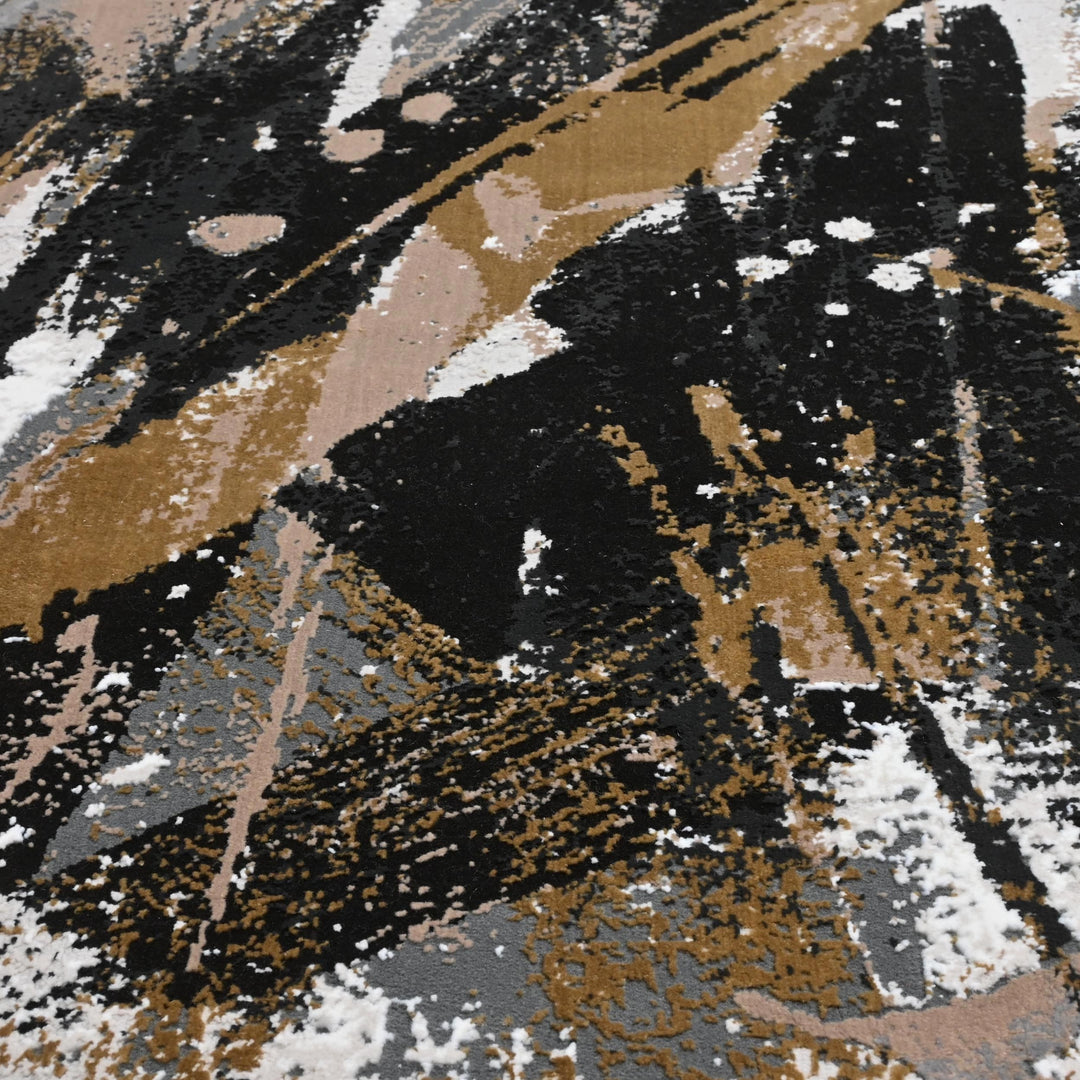 Beige Abstract Turkish Rug 4x6 FT