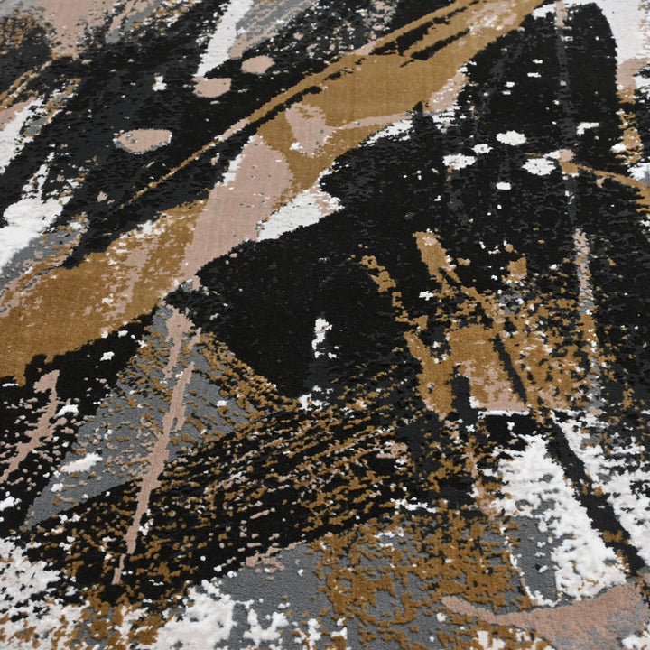 Beige Abstract Turkish Rug 4x6 FT