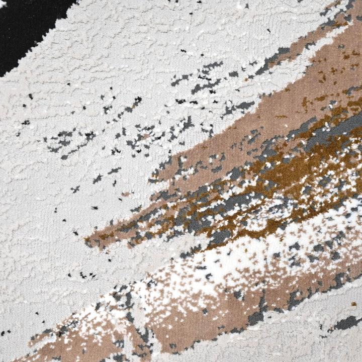 Beige Abstract Turkish Rug 4x6 FT