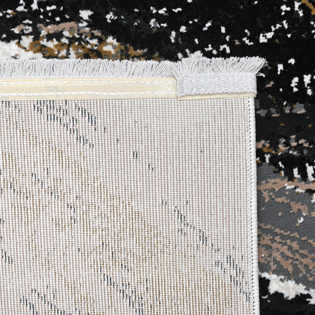 Beige Abstract Turkish Rug 4x6 FT