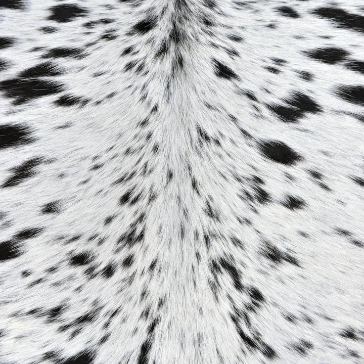 White & Black Spotted Cowhide 5.5X5.5 FT