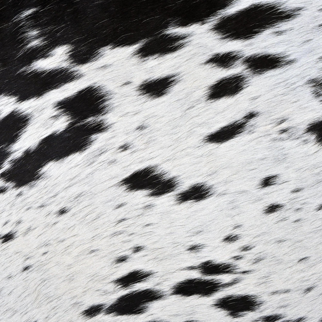 White & Black Spotted Cowhide 5.5X5.5 FT
