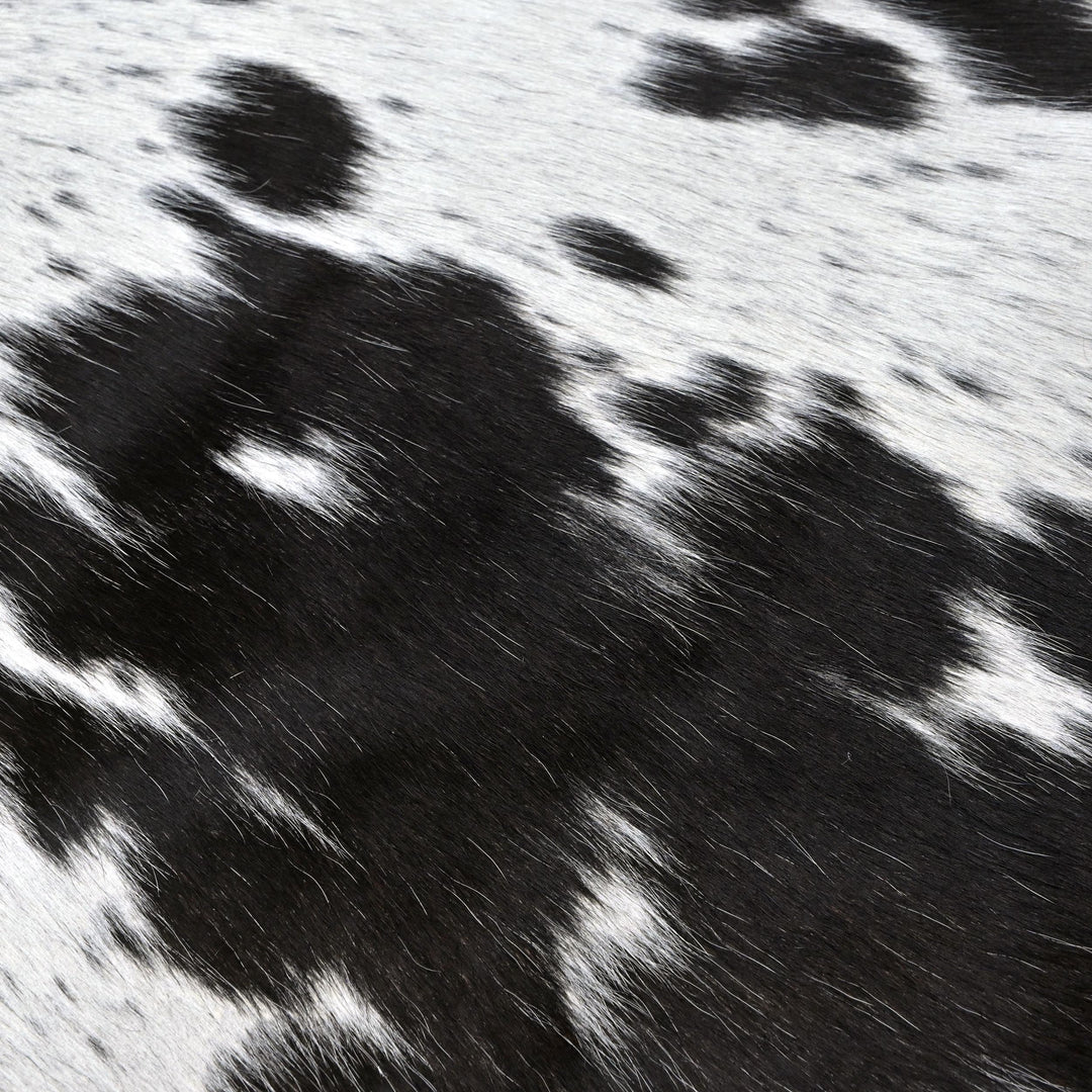 White & Black Spotted Cowhide 5.5X5.5 FT