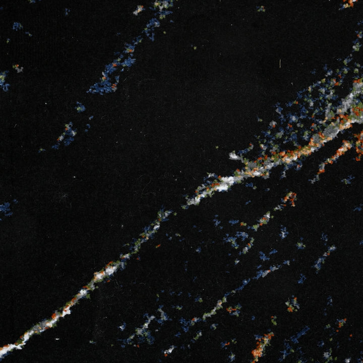 Black Abstract Turkish Rug 4x6 FT