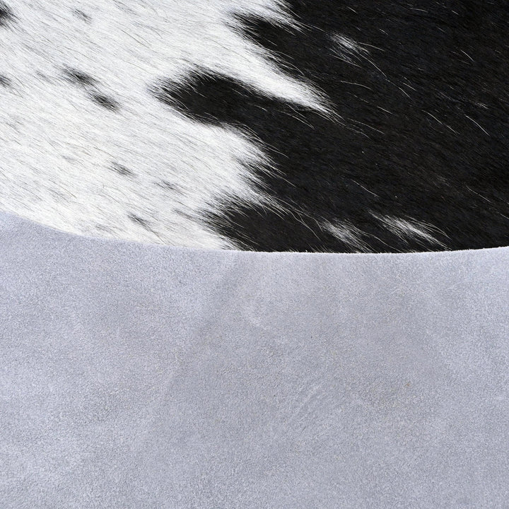 White & Black Spotted Cowhide 5.5X5.5 FT