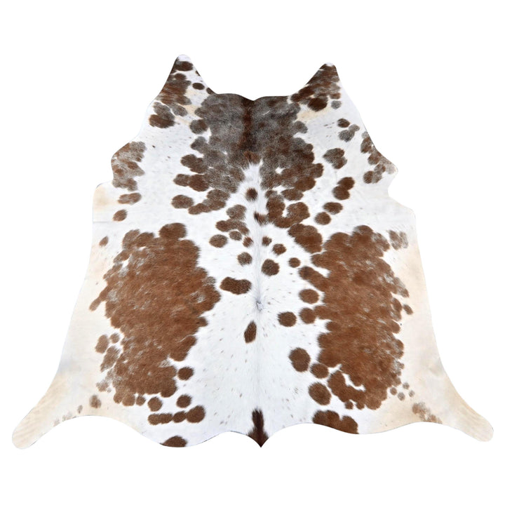 Brown & White Spotted Cow Hide 5x5 FT