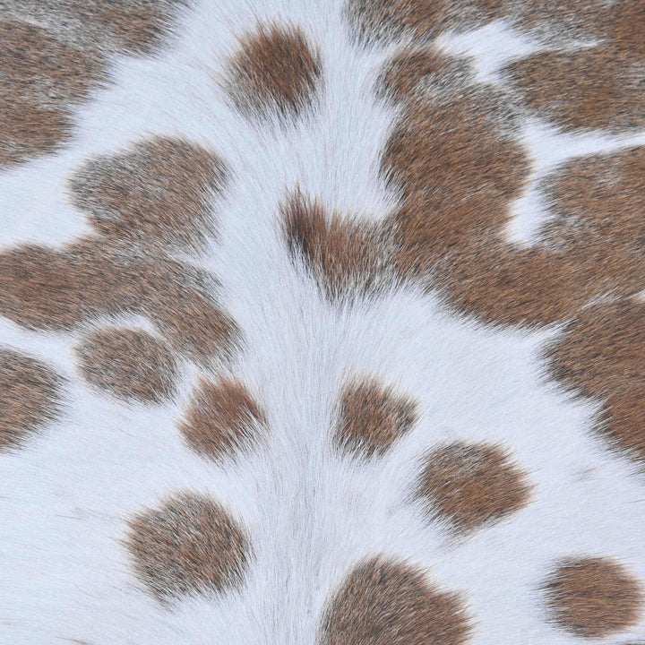 Brown & White Spotted Cow Hide 5x5 FT