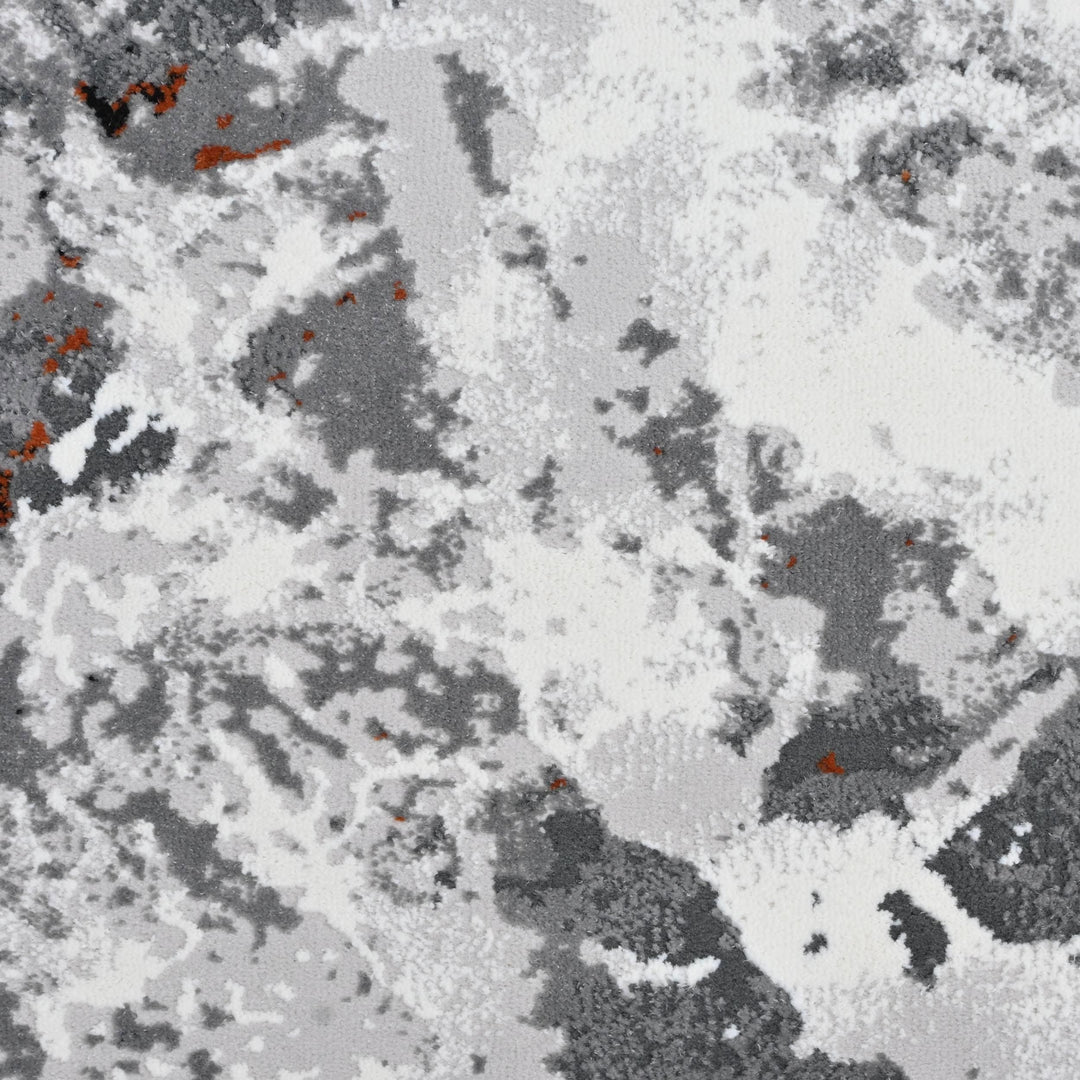 Grey Abstract Turkish Rug 4x6 FT