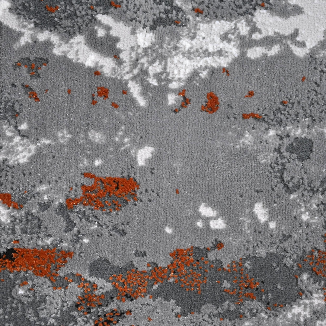 Grey Abstract Turkish Rug 4x6 FT