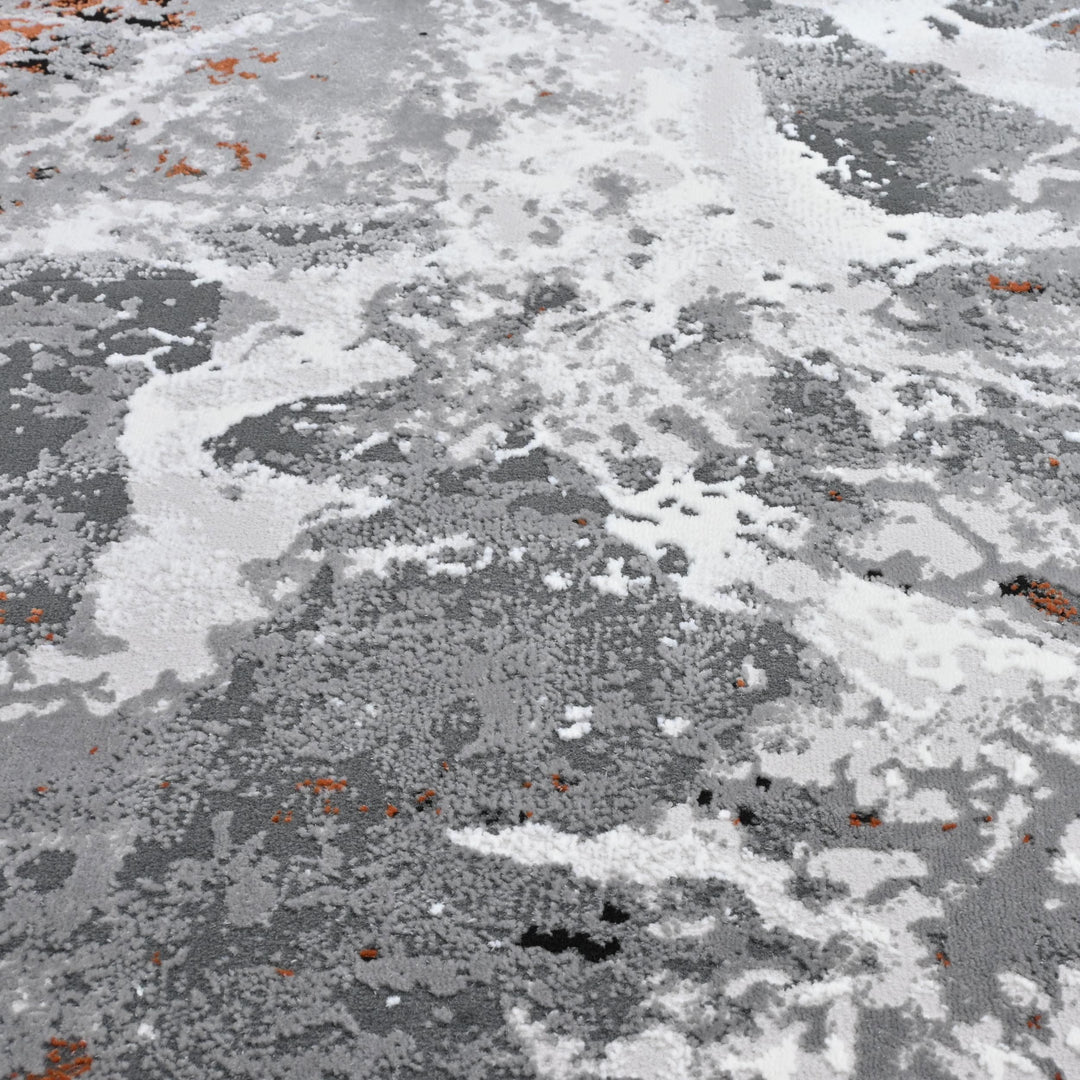 Grey Abstract Turkish Rug 4x6 FT