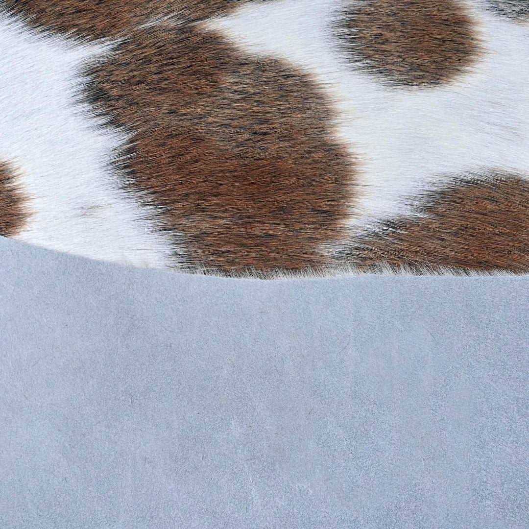 Brown & White Spotted Cow Hide 5x5 FT