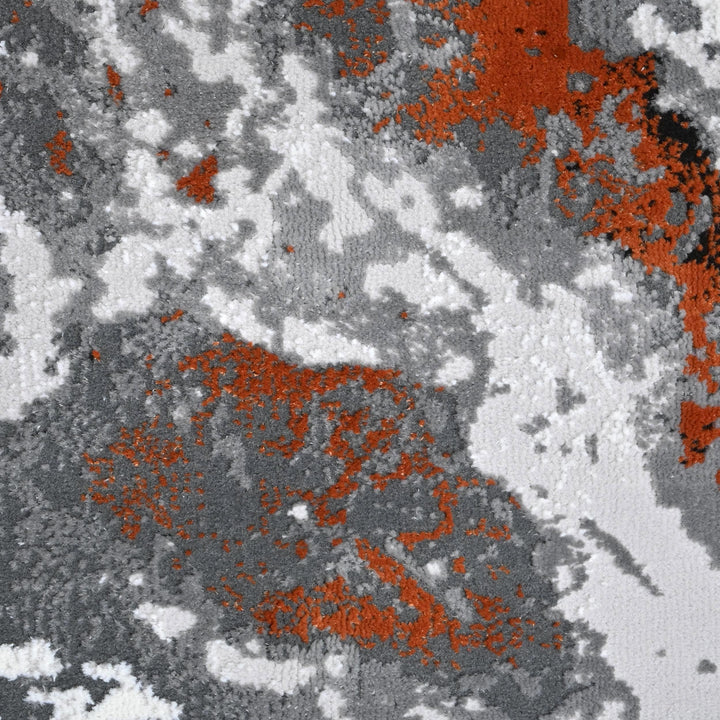 Grey Abstract Turkish Rug 4x6 FT