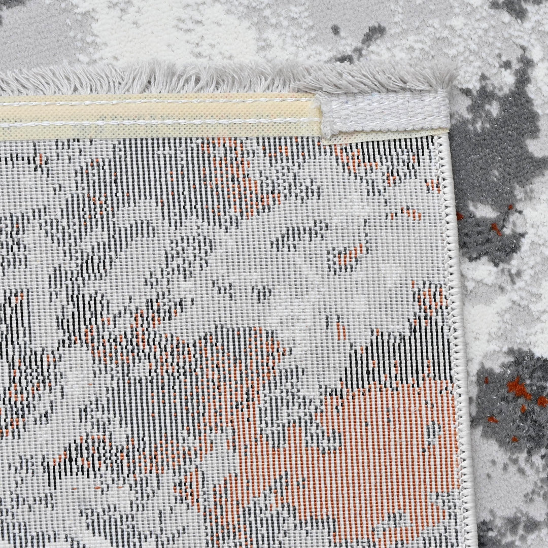 Grey Abstract Turkish Rug 4x6 FT