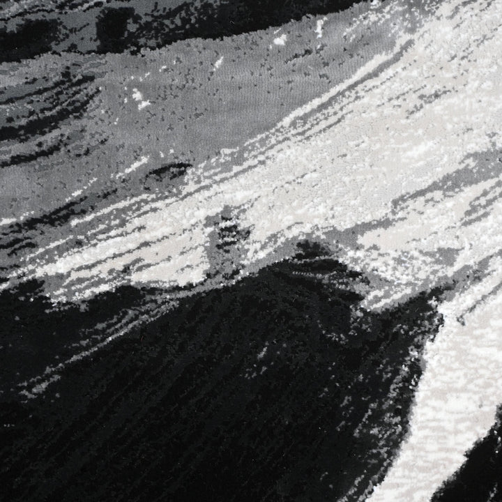 Grey Abstract Turkish Rug 4x6 FT