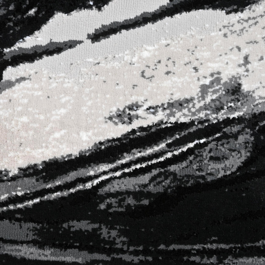 Grey Abstract Turkish Rug 4x6 FT