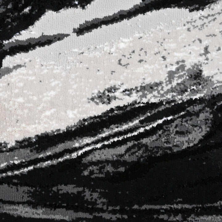 Grey Abstract Turkish Rug 4x6 FT