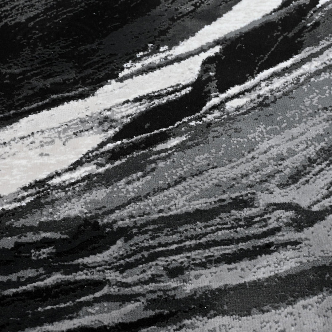 Grey Abstract Turkish Rug 4x6 FT