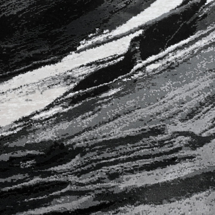 Grey Abstract Turkish Rug 4x6 FT