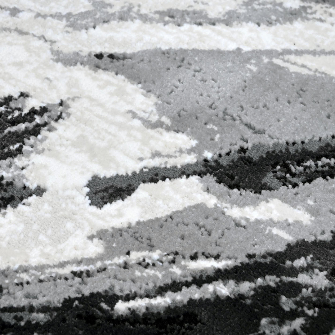 Grey Abstract Turkish Rug 4x6 FT