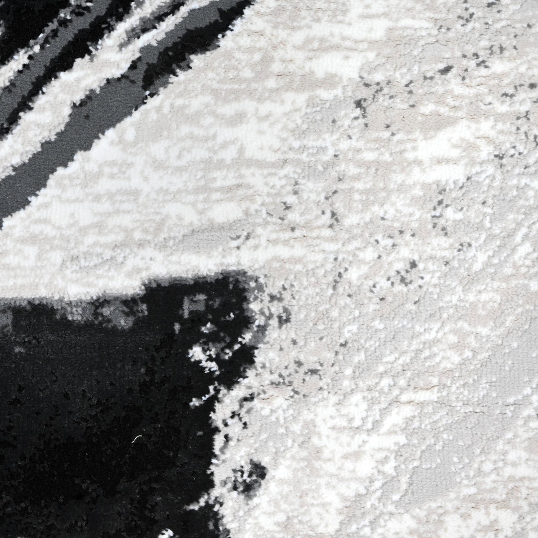 Grey Abstract Turkish Rug 4x6 FT