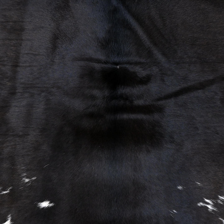 Black and White Panda Print Cowhide Rug 4x4 FT