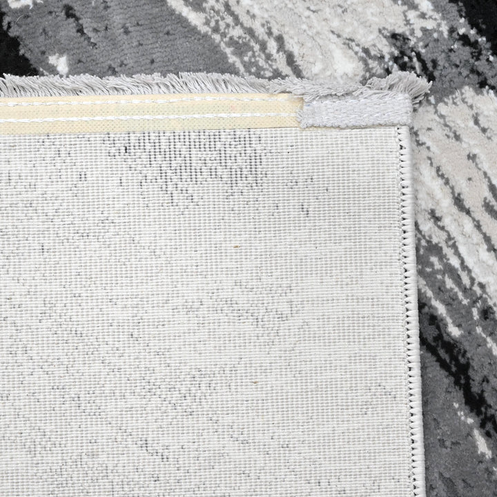 Grey Abstract Turkish Rug 4x6 FT