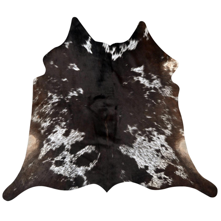 Exotic Dark Speckled Cowhide Rug 4x4 FT