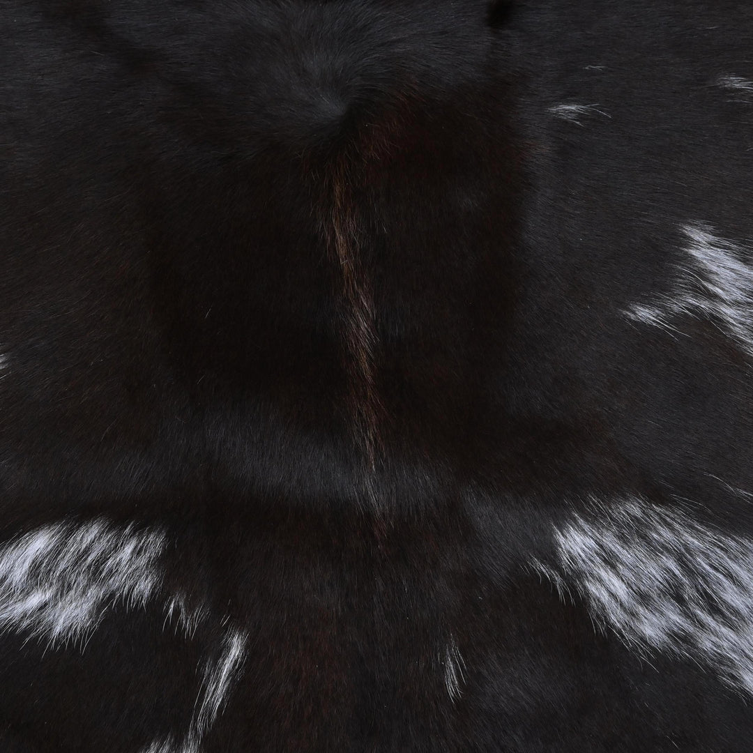 Exotic Dark Speckled Cowhide Rug 4x4 FT