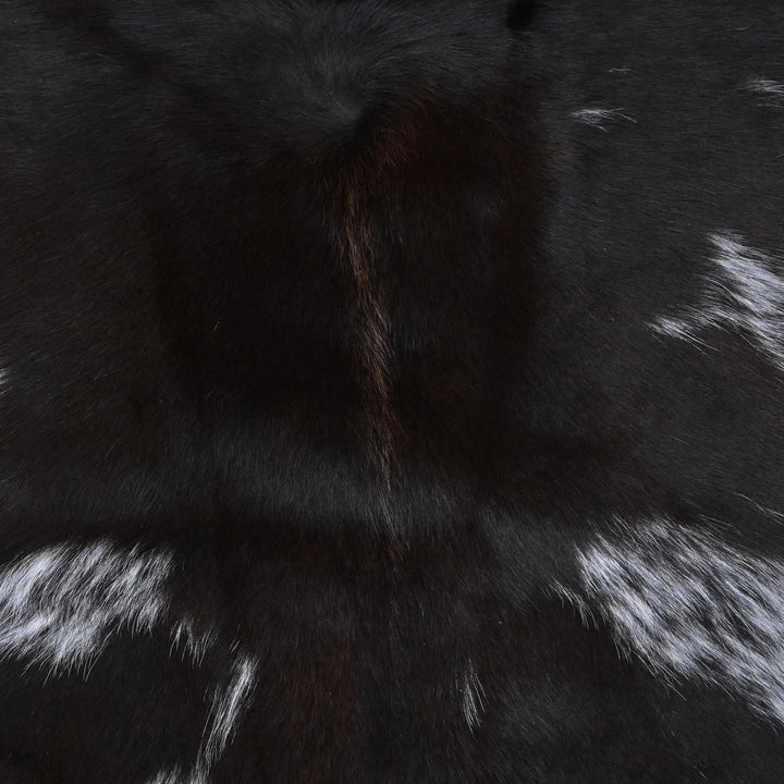 Exotic Dark Speckled Cowhide Rug 4x4 FT