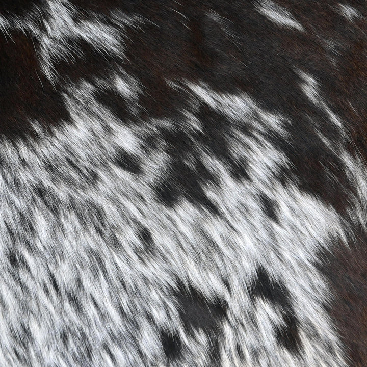 Exotic Dark Speckled Cowhide Rug 4x4 FT