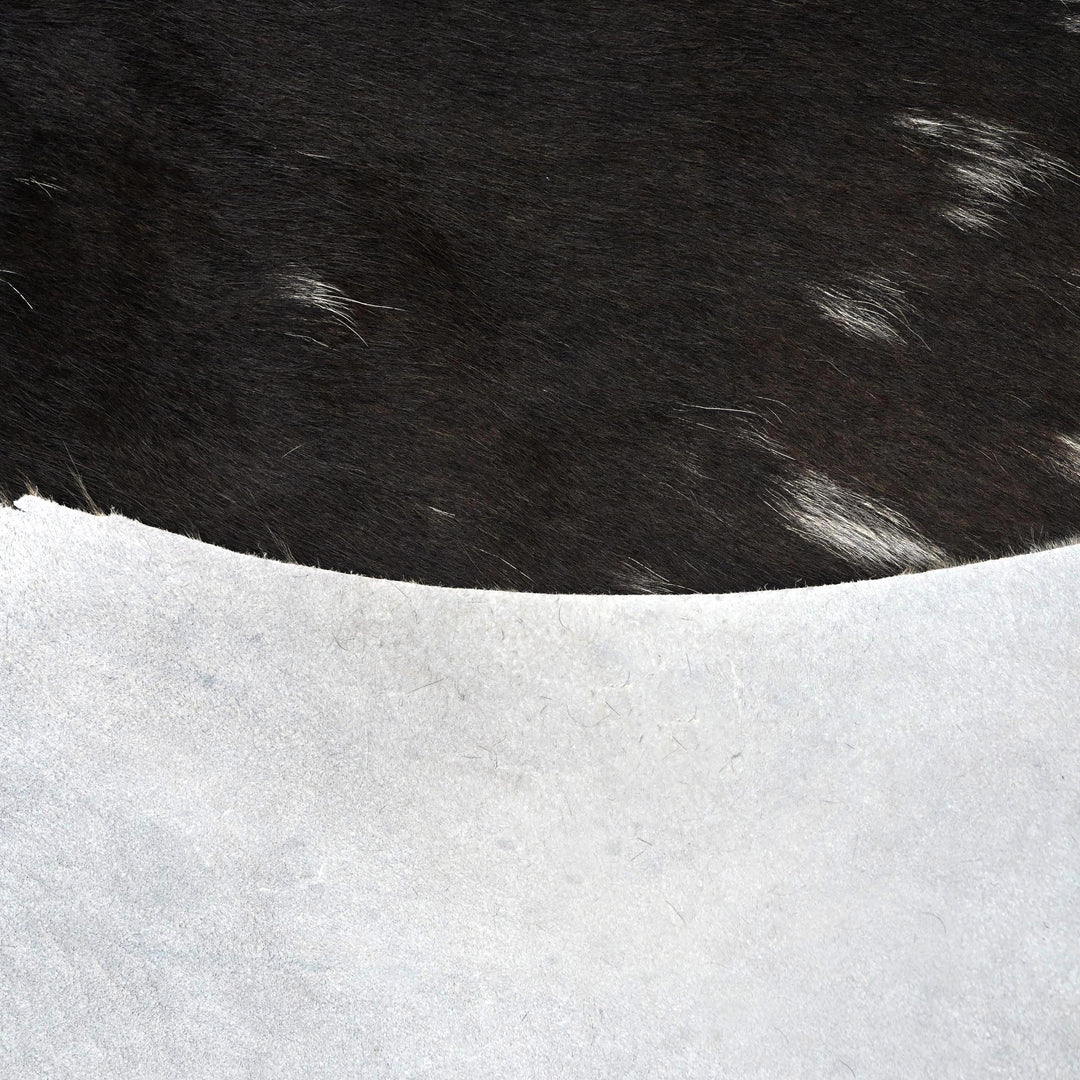 Exotic Dark Speckled Cowhide Rug 4x4 FT